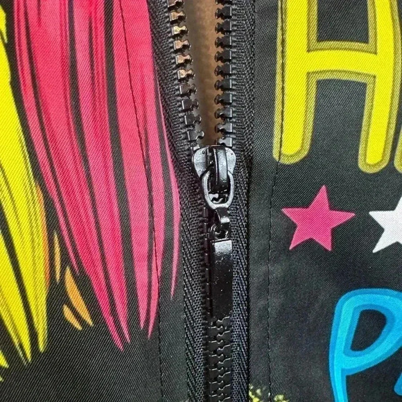 Biden/Harris colorful sunflower zip front jacket by GarmentOne size small - Picture 7 of 10